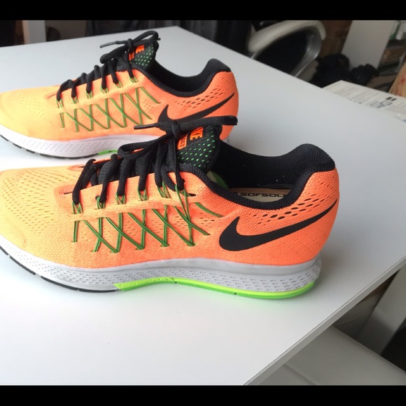 SOLD: Nike Pegasus 32 Orange and Green 10.5 - Picture 2 of 7